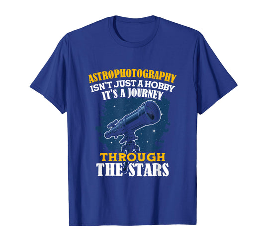 Astrophotography Journey Through Stars Telescope T-Shirt