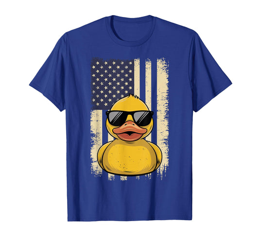 Rubber Duck USA Flag Independence Day Bath Duck T-Shirt