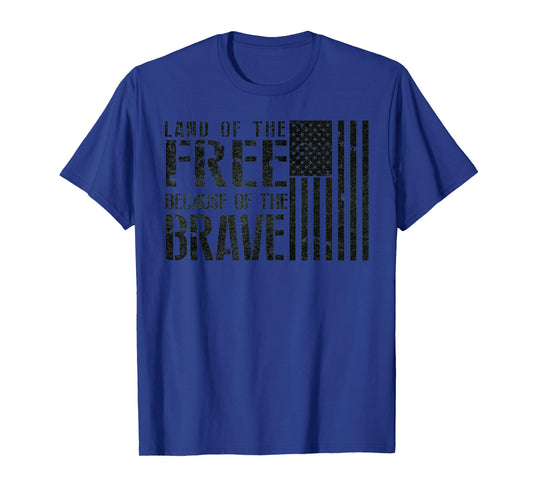 Land of The Free, Because of The Brave Memorial Day T-Shirt T-Shirt