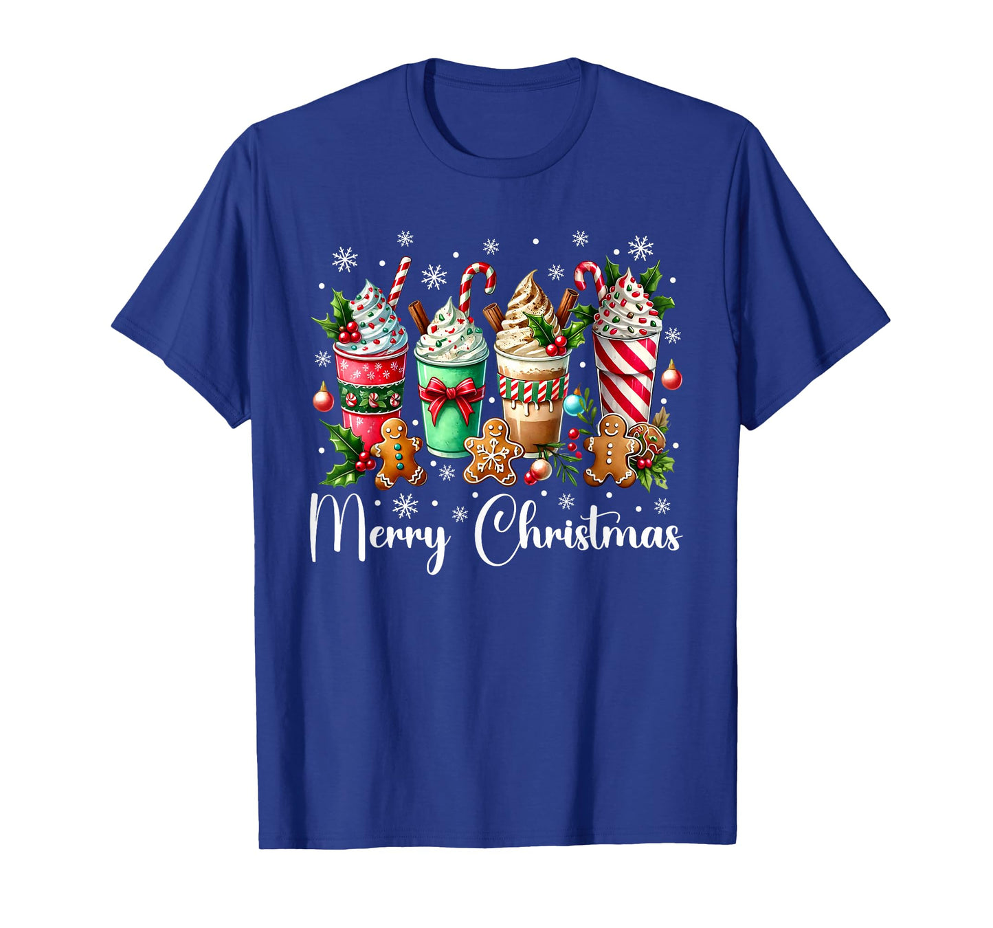 Christmas Pajamas Gingerbread Christmas Coffee Hot Cocoa T-Shirt