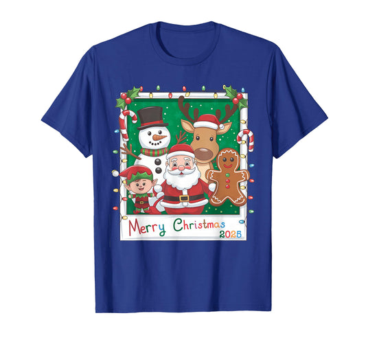 Merry Christmas Santa, Elf, Reindeer, Snowman, Gingerbread T-Shirt