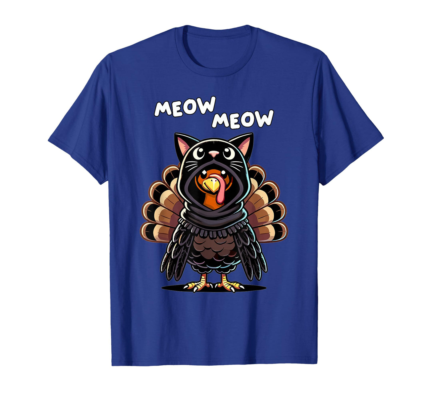 Turkey Cat Meow Thanksgiving Shirts Women Thanksgiving Gifts T-Shirt