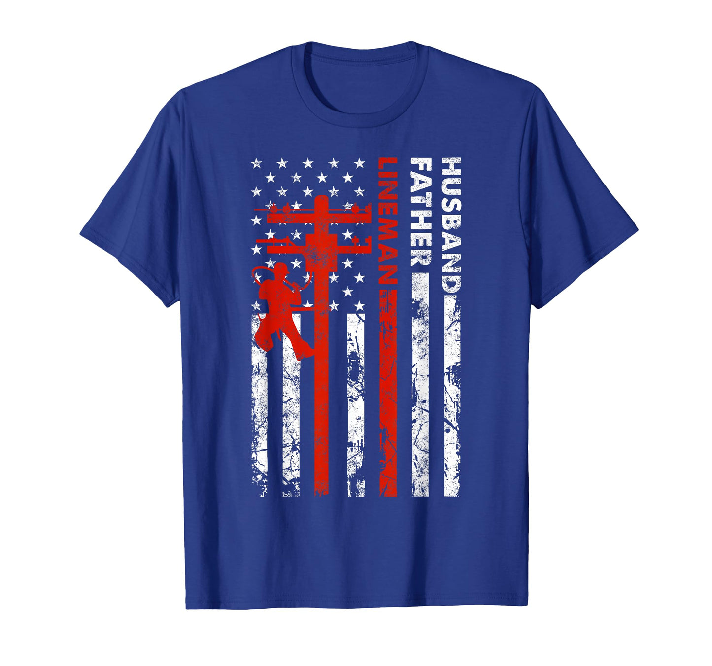 Electric Cable Lineman Husband Father Dad Fathers Day gift T-Shirt