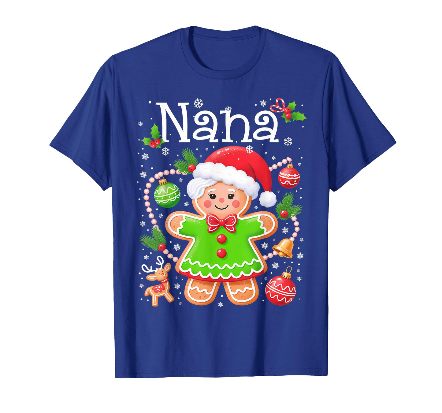 Cute Nana Gingerbread Family Matching Christmas Cookie Crew T-Shirt
