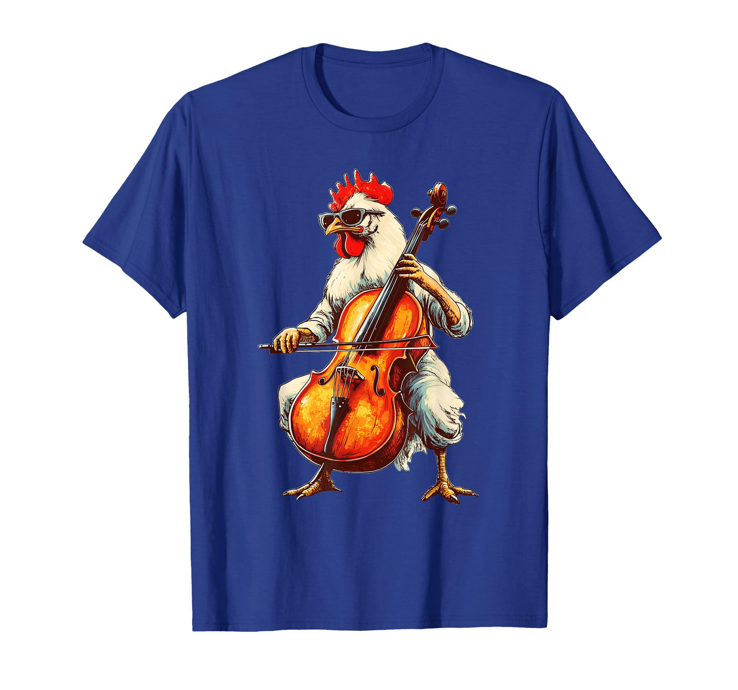 Cute Chicken Playing Cello Musician Music T-Shirt