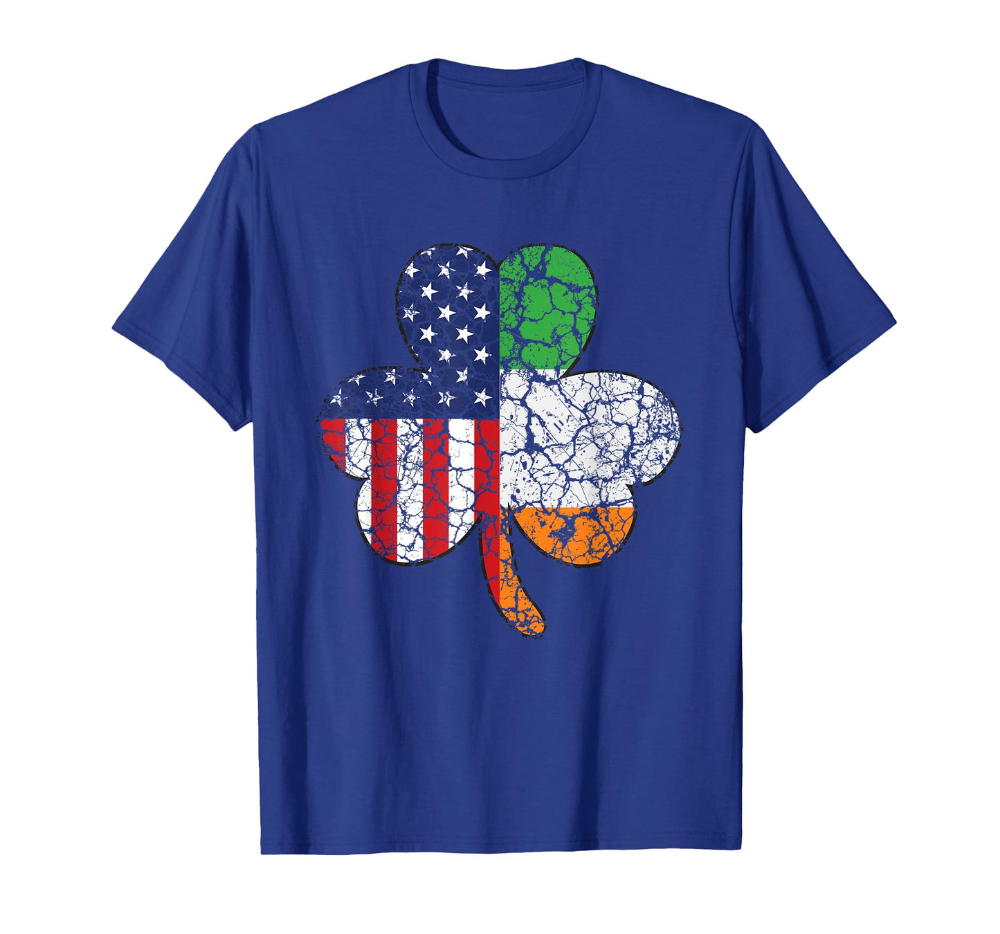St Patricks Day Irish American Flag Shamrock Women Kids Men T-Shirt