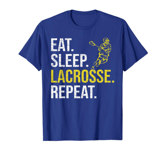 Eat Sleep Lacrosse Repeat Sports Team Gifts Men Fathers Day T-Shirt
