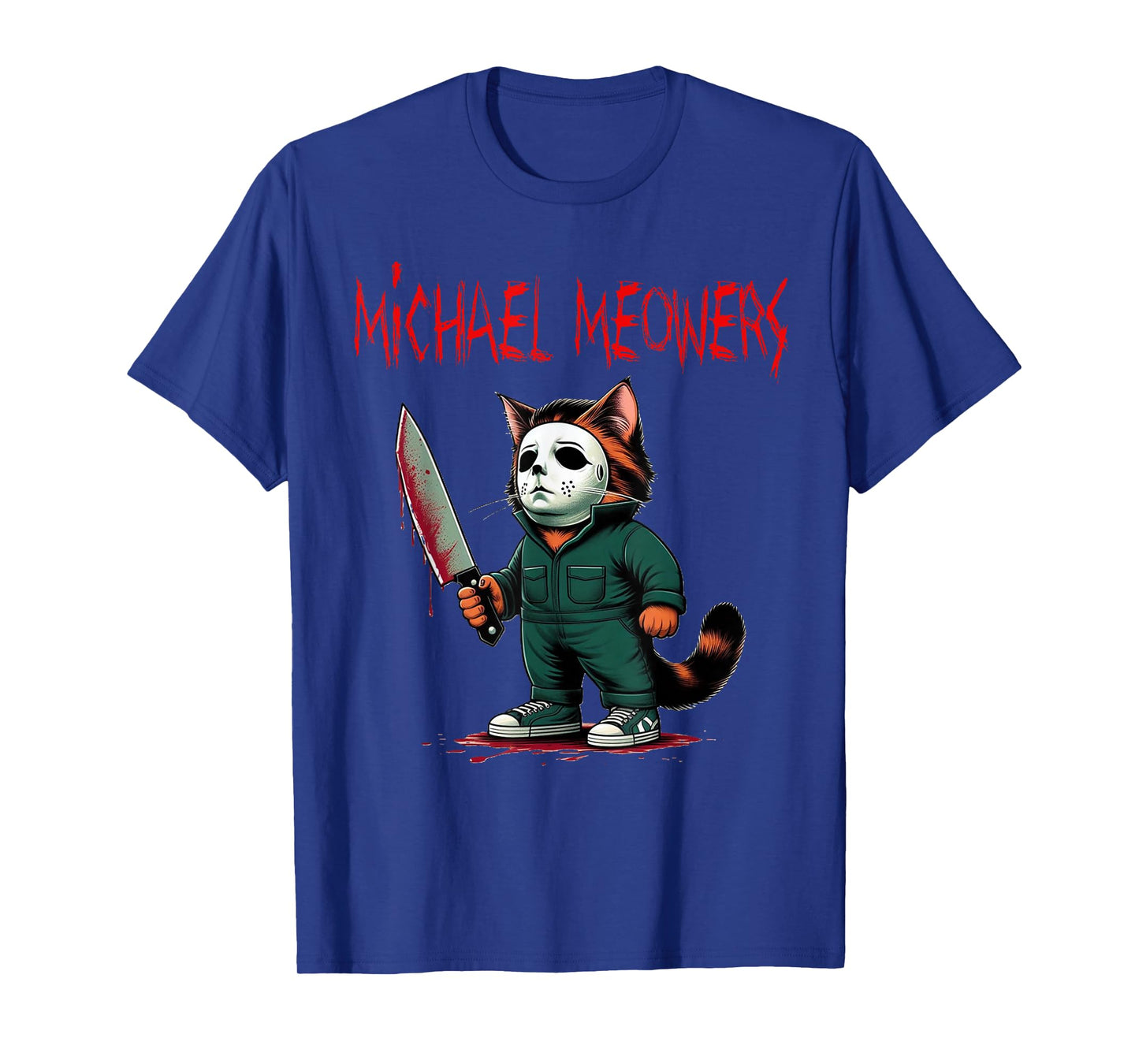 Michael Meowers Halloween Costume Funny Scary Cat T-Shirt