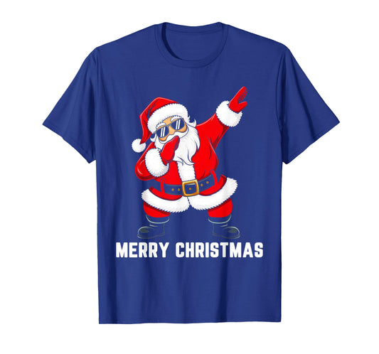 Merry Christmas Dabbing Santa Men Kids Boys Xmas Pajamas T-Shirt