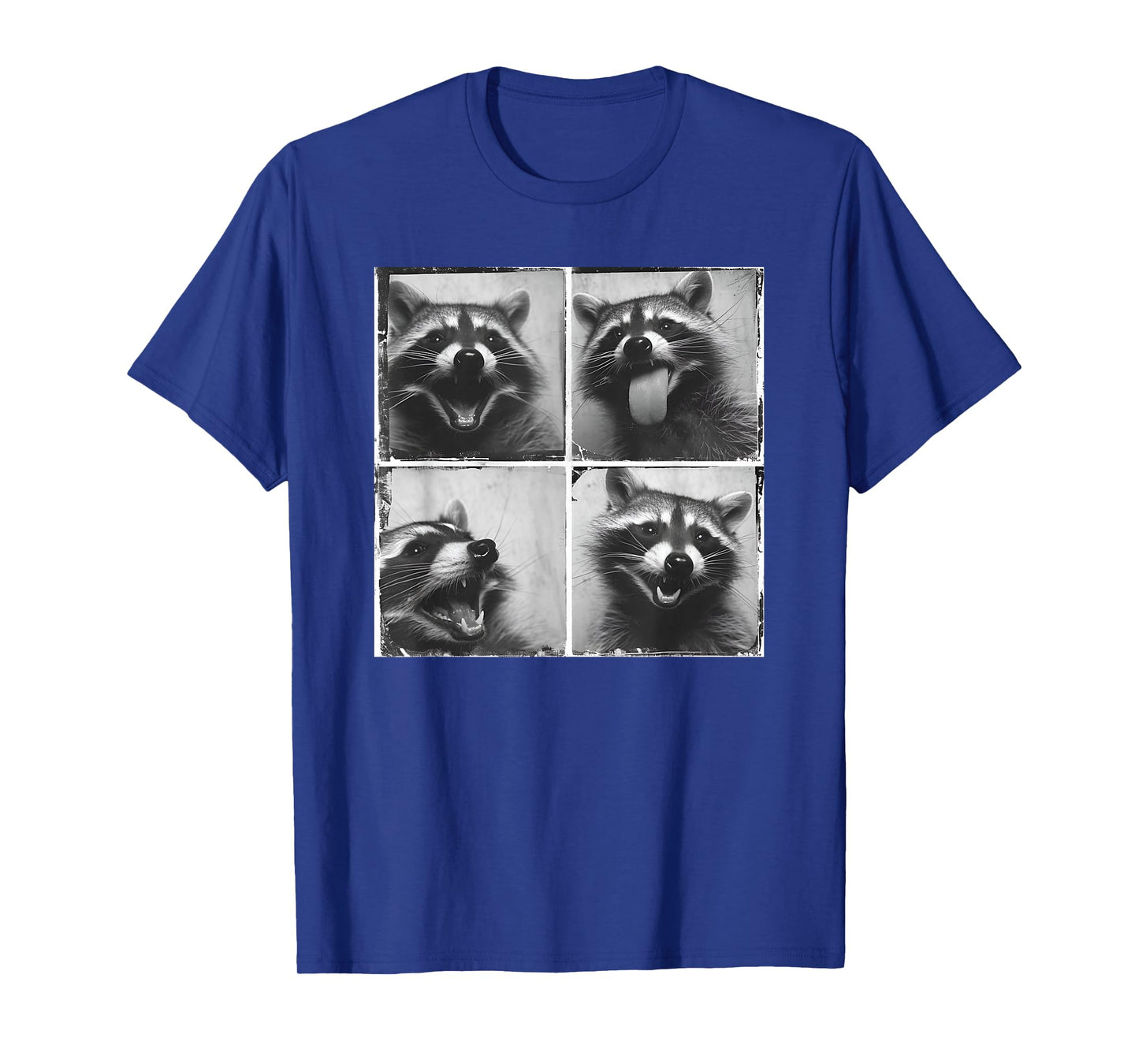 Vintage Raccoon Face Portrait Weird Animal Photobooth T-Shirt