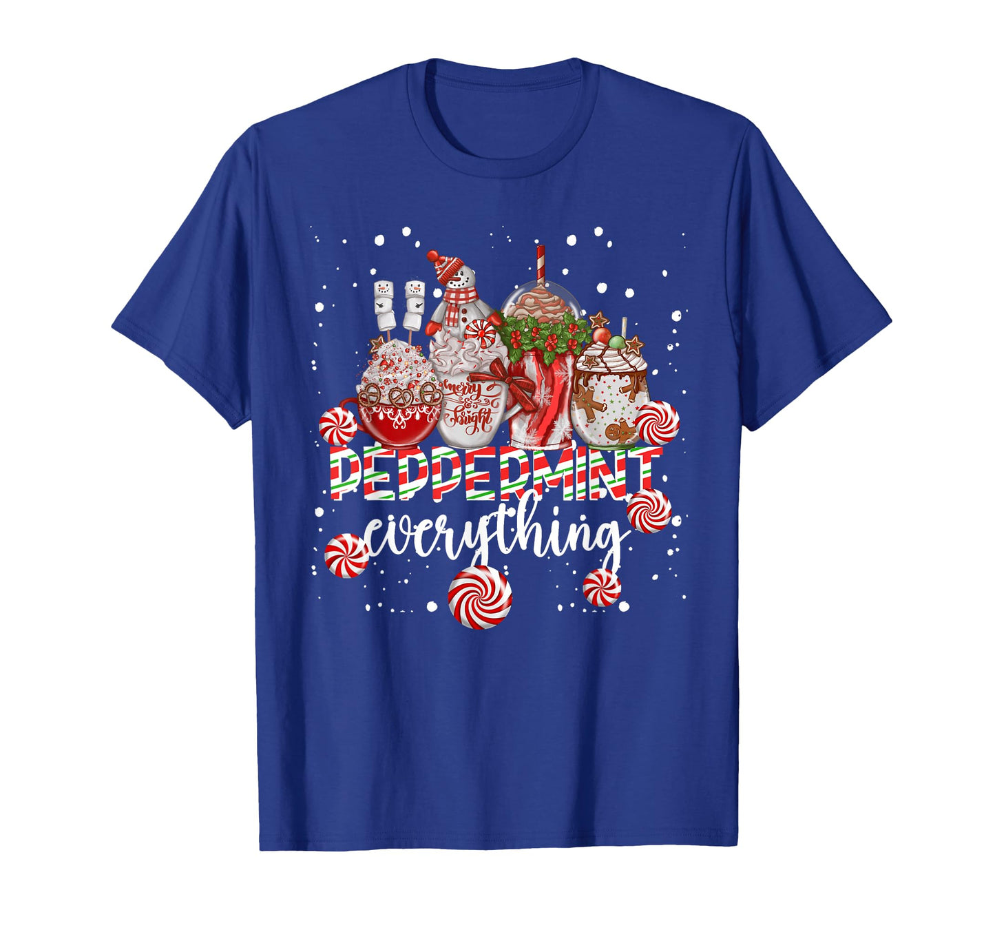 Christmas Peppermint Everything Coffee Chocolate Mocha Xmas T-Shirt