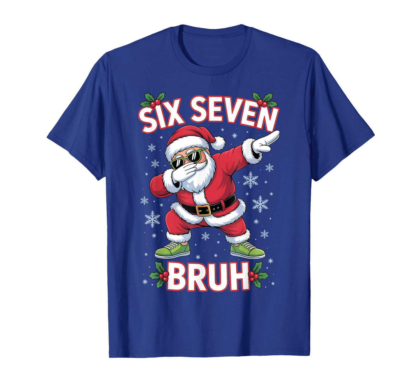 Funny Six Seven Bruh 67 Christmas Santa Dabbing Xmas Boy Kid T-Shirt