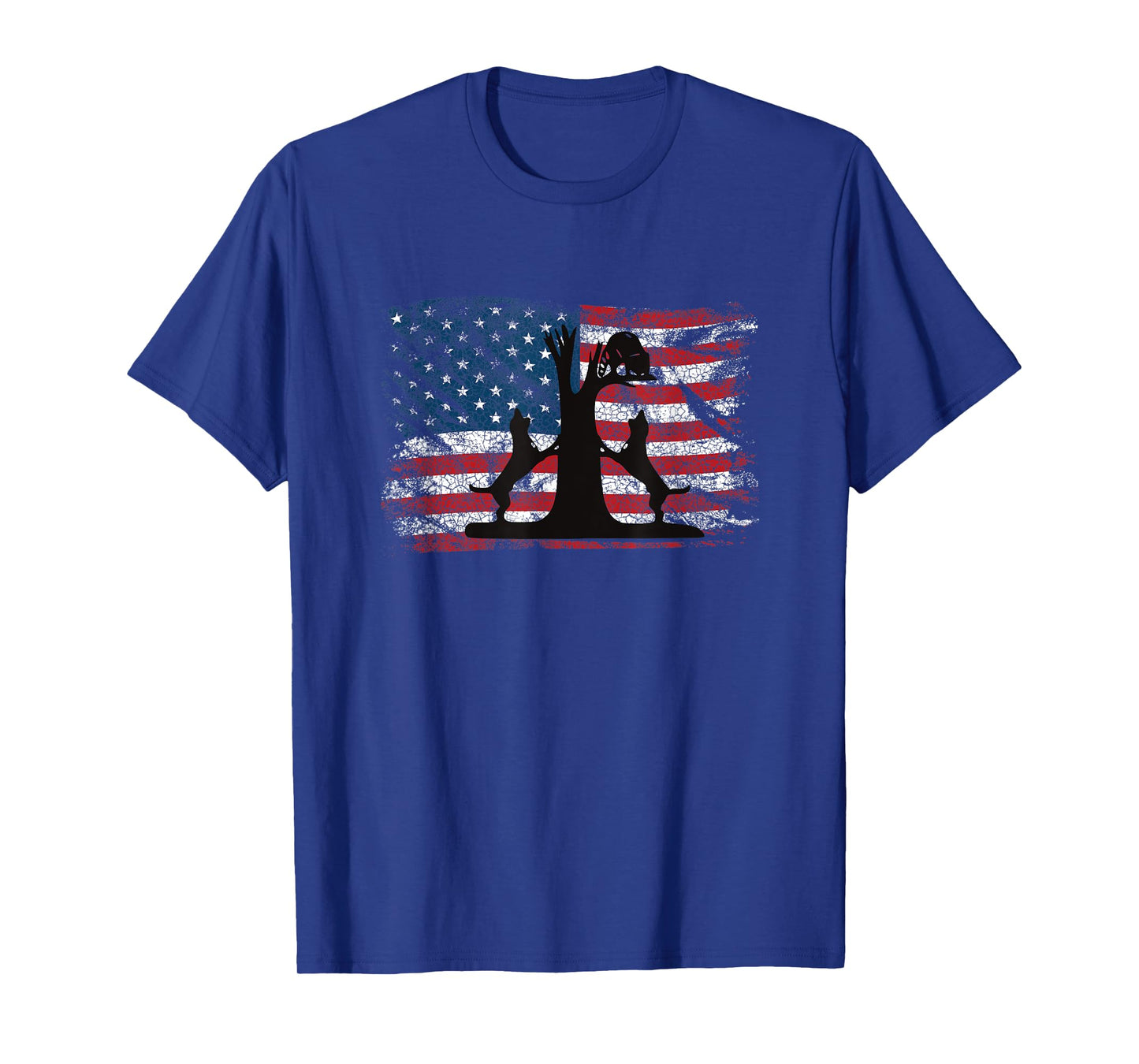 Patriotic Coon Hunting Dogs American Flag T-Shirt