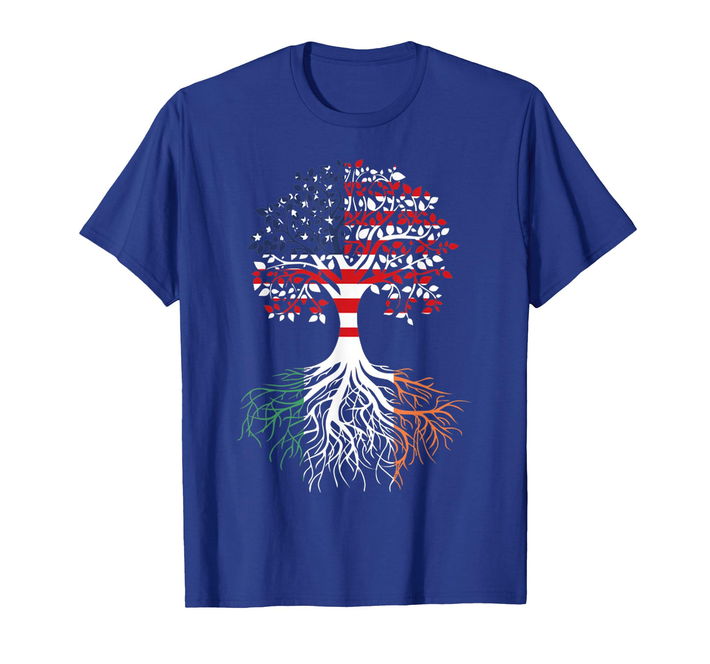 Irish Roots American Grown Tree Flag T-Shirt