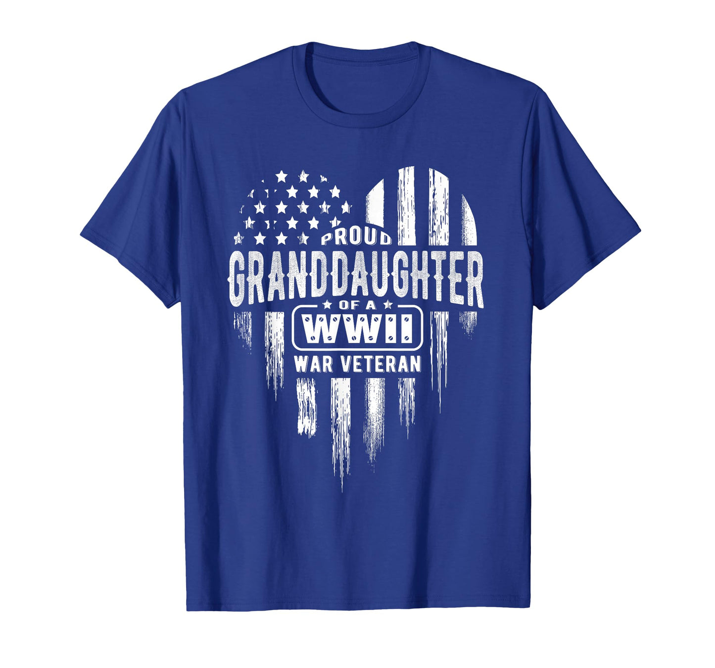 Proud Granddaughter WWII Vet Grandpa Veterans Day T-Shirt
