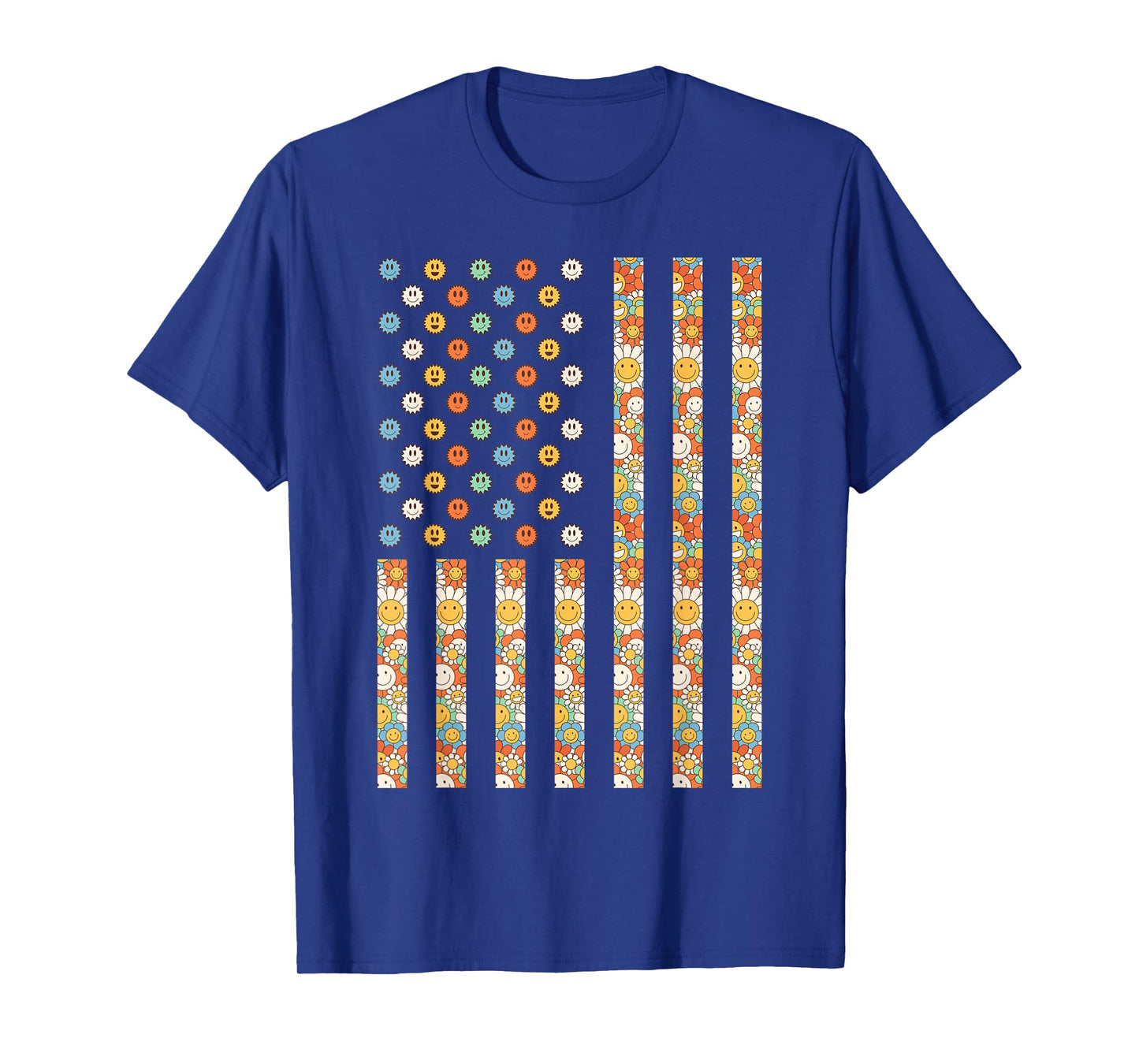 Hippy USA Outfit American Flag Hippie 1960s 1970s USA Groovy T-Shirt