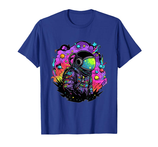 Trippy Astronaut Psychedelic Spaceman Traveler EDM T-Shirt