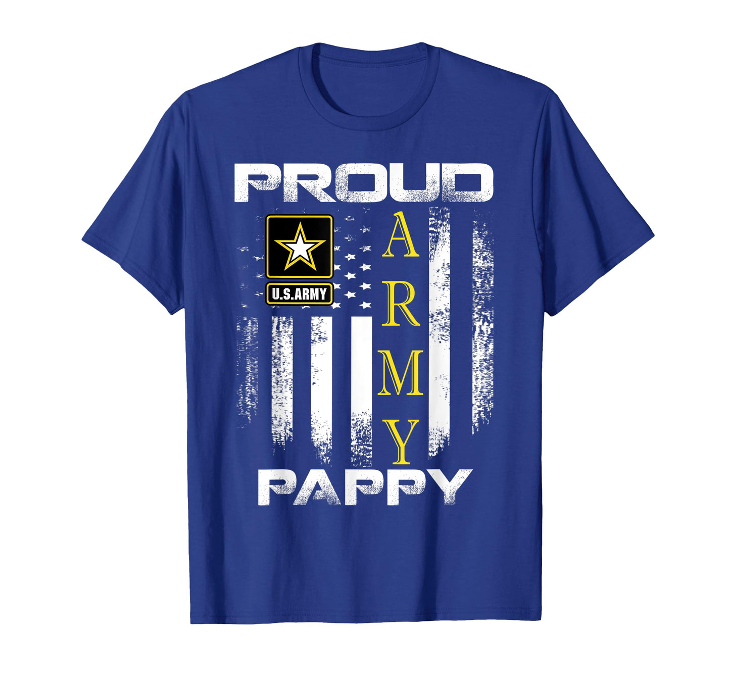 Vintage Proud Army Pappy With American Flag Gift T-Shirt