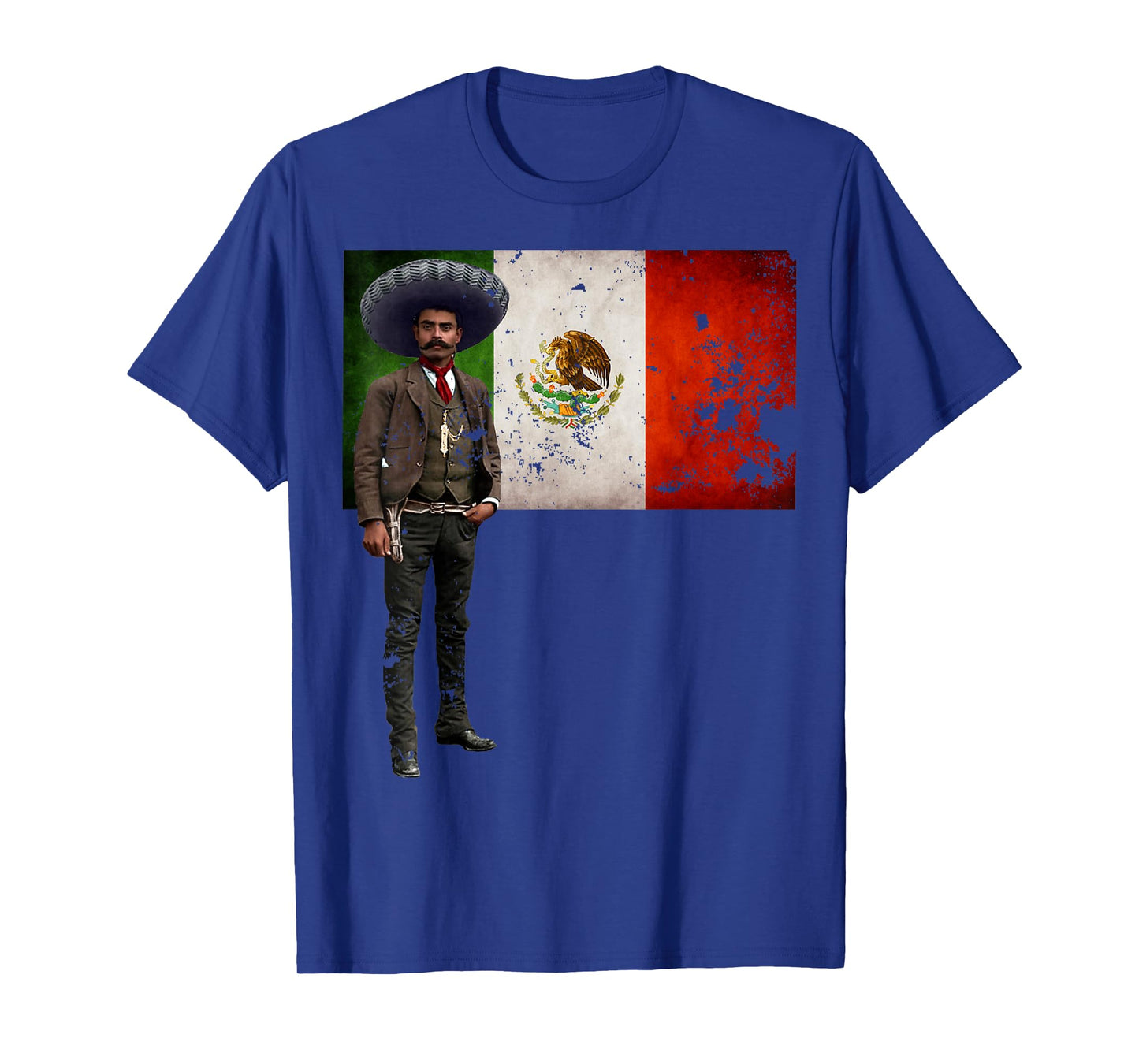 Emiliano Zapata Mexican Flag La Revolucion Mexicana T-Shirt