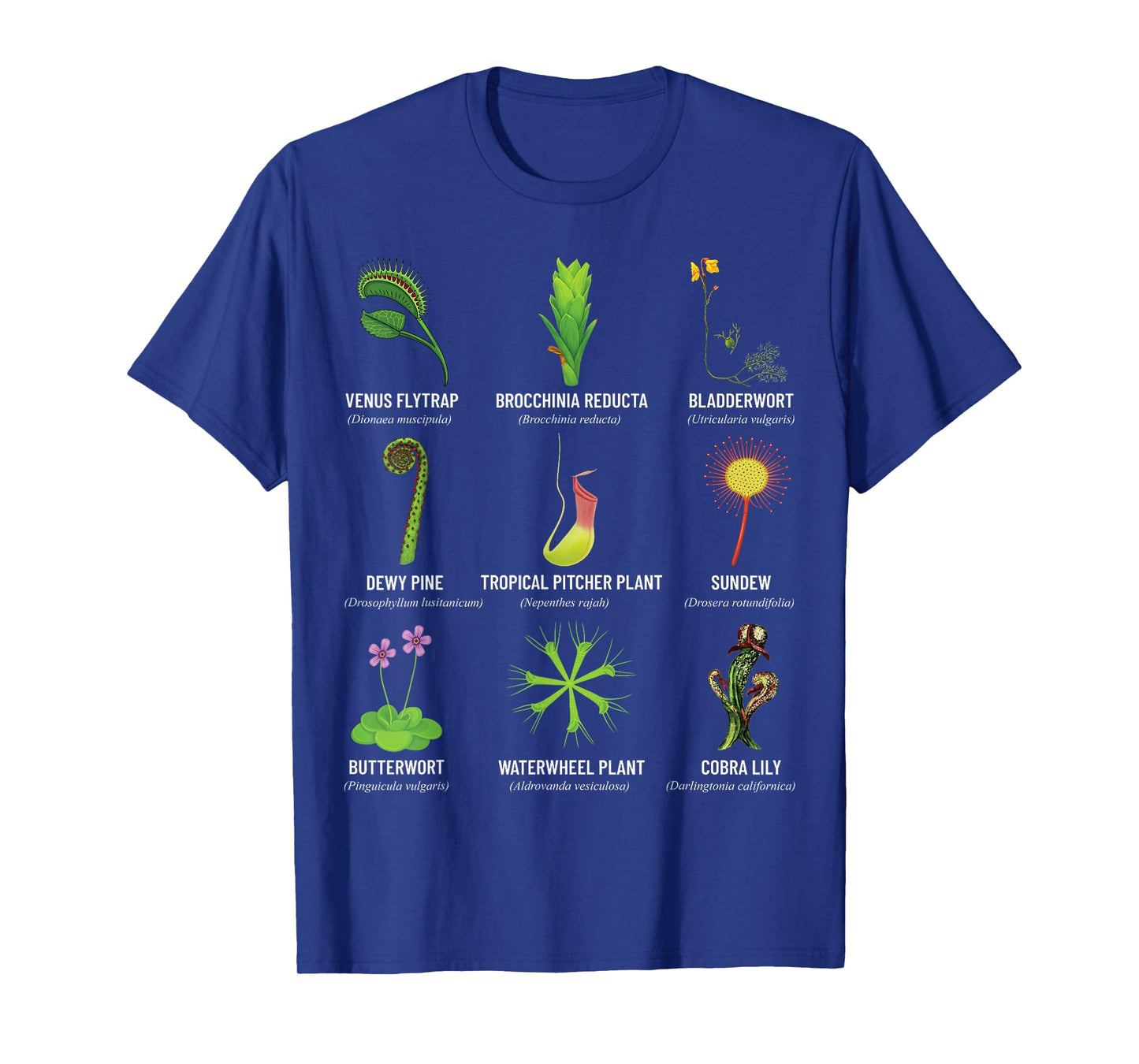 Carnivorous Plants Chart Venus Flytrap, Pitcher Plant T-Shirt