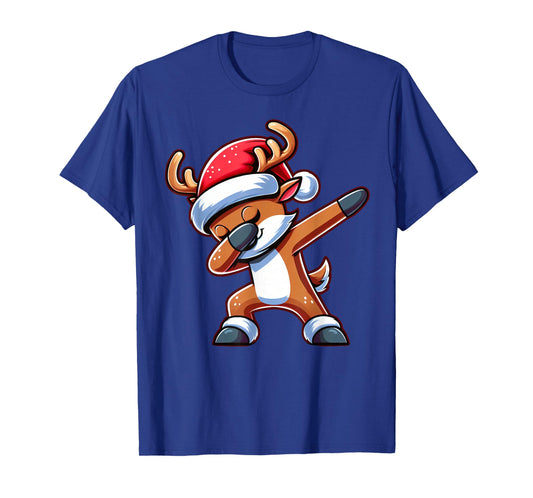 Christmas Reindeer Dabbing Cool Cookie Dab Xmas Kids Boys T-Shirt