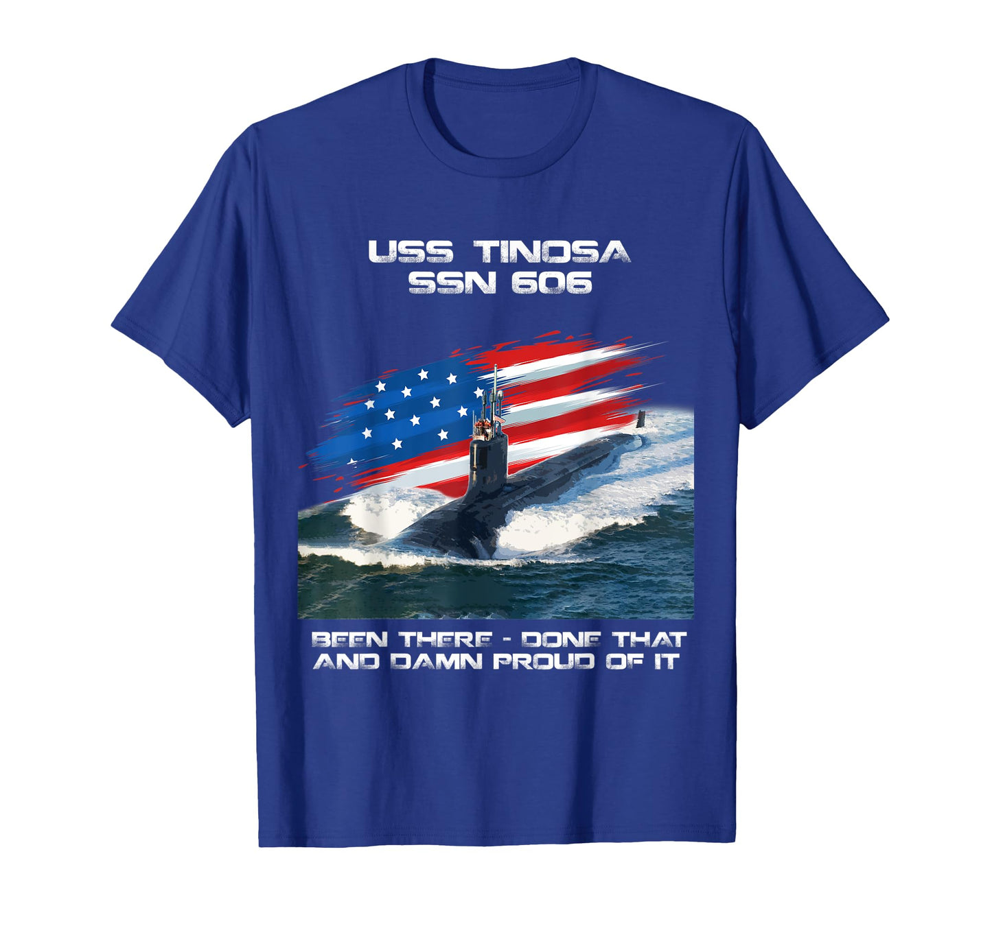 USS Tinosa SSN-606 American Flag Submarine Veteran Xmas T-Shirt