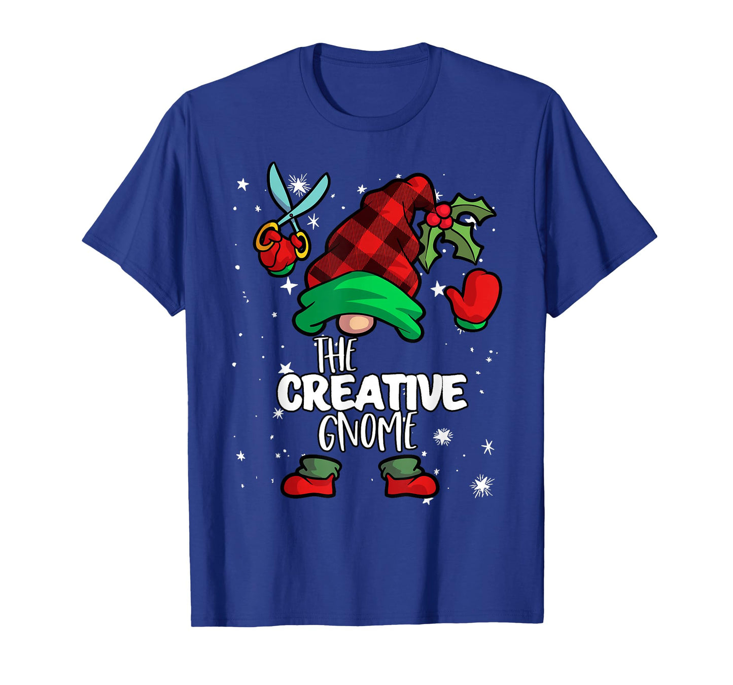 Creative Gnome Red Buffalo Plaid Matching Family Christmas T-Shirt