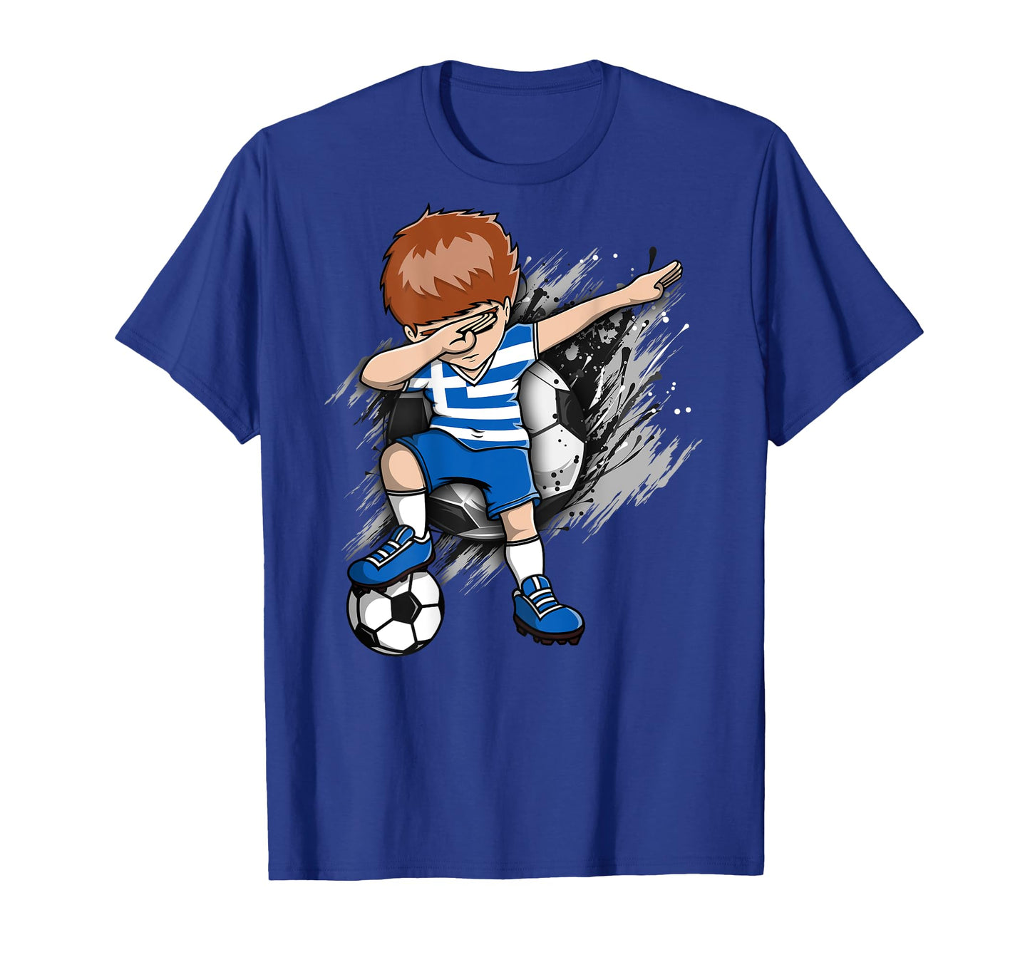 Dabbing Soccer Boy - Greece Jersey Greek Football Lovers Art T-Shirt