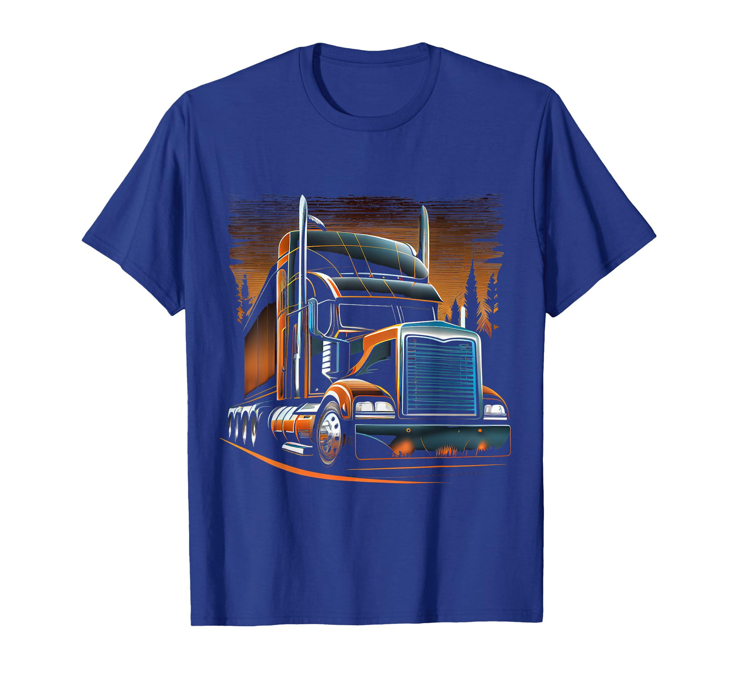 US American Flag Trucker Truck Driver Gift T-Shirt