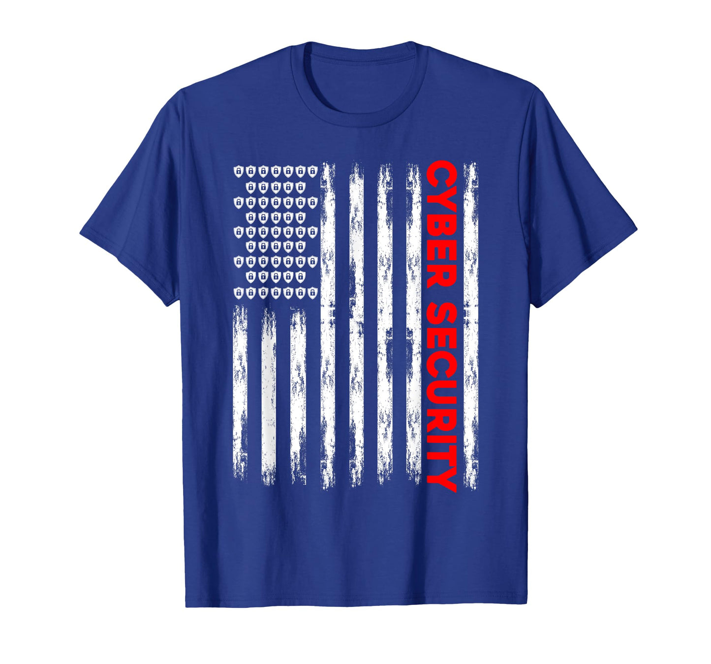 Cybersecurity Engineer IT Tech Cyber Security American Flag Women Men T-Shirt