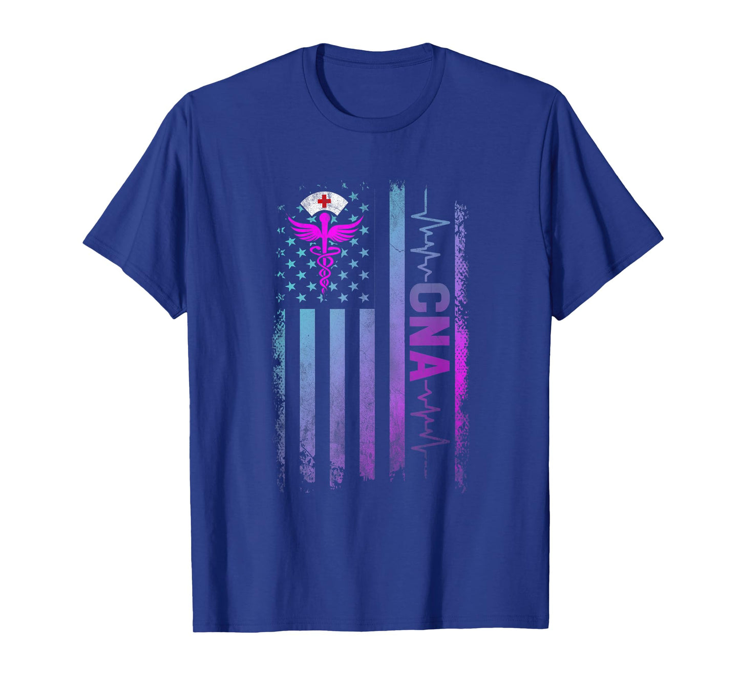 CNA Job Certified Nursing Assistant USA Flag Women Men T-Shirt