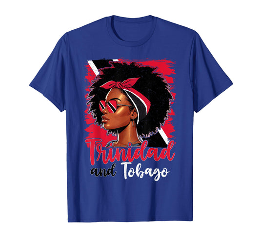Tobagonian Girl Trinidad Flag Proud Trini Women T-Shirt