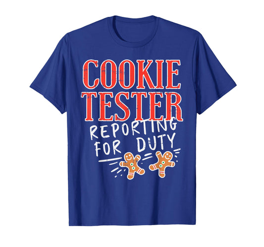 Cookie Tester Reporting Duty Funny Christmas Xmas Kids Gift T-Shirt
