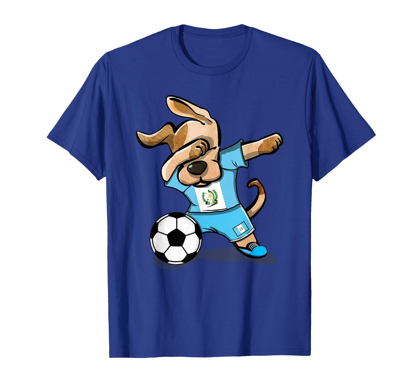Dabbing Dog Guatemala Soccer Guatemalan Flag Football Lovers T-Shirt