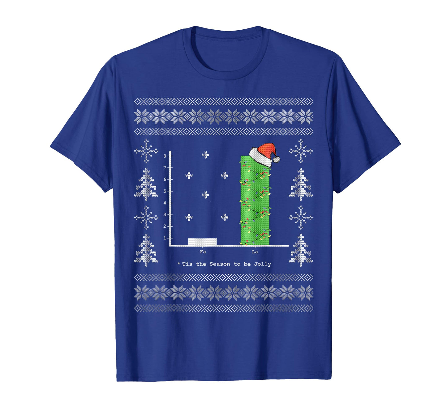 Christmas Carol Math Bar Graph Ugly Christmas T-Shirt T-Shirt