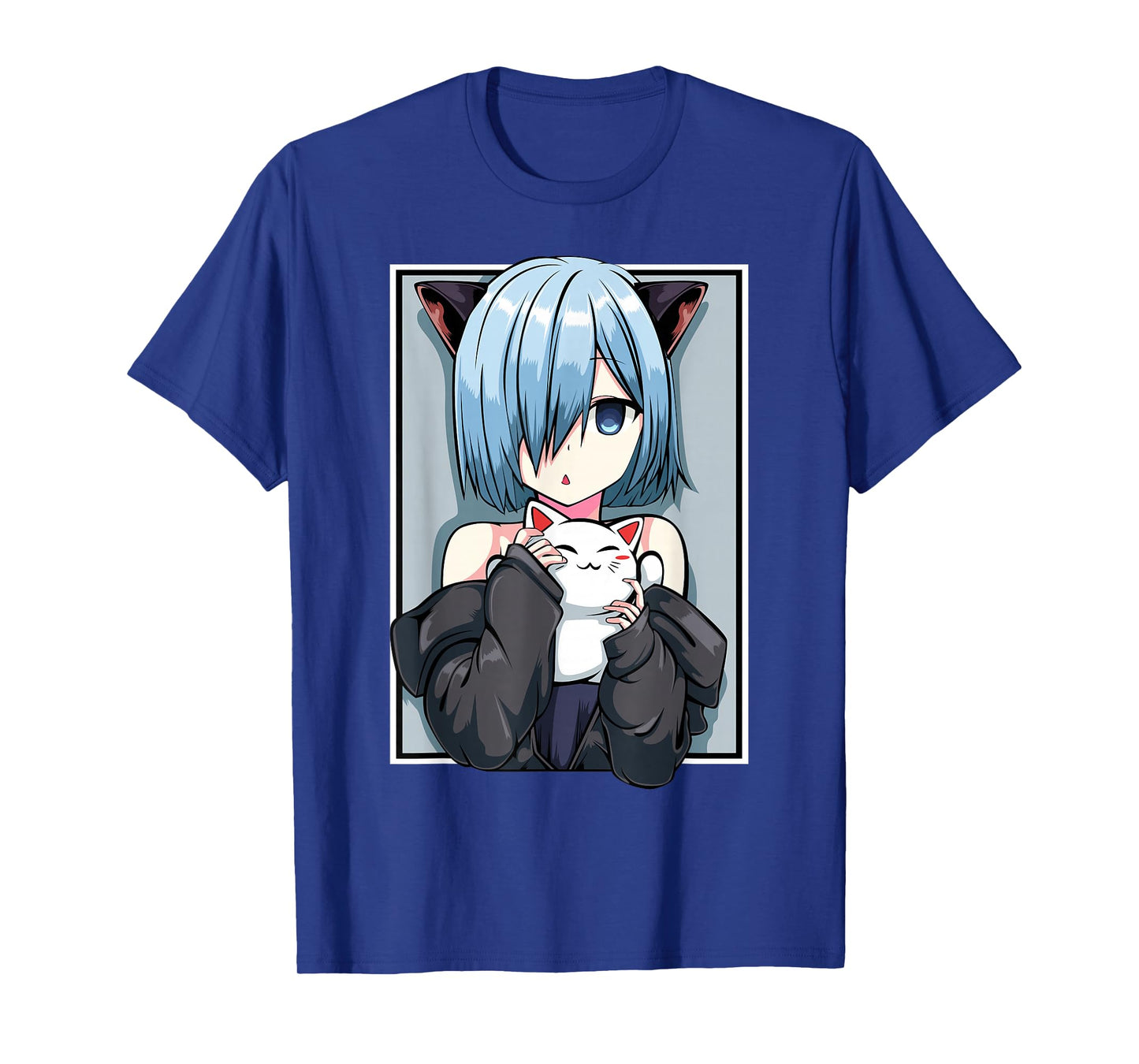 Anime Girl Neko Catgirl Pastel Kawaii Cat Manga Japan Lover T-Shirt
