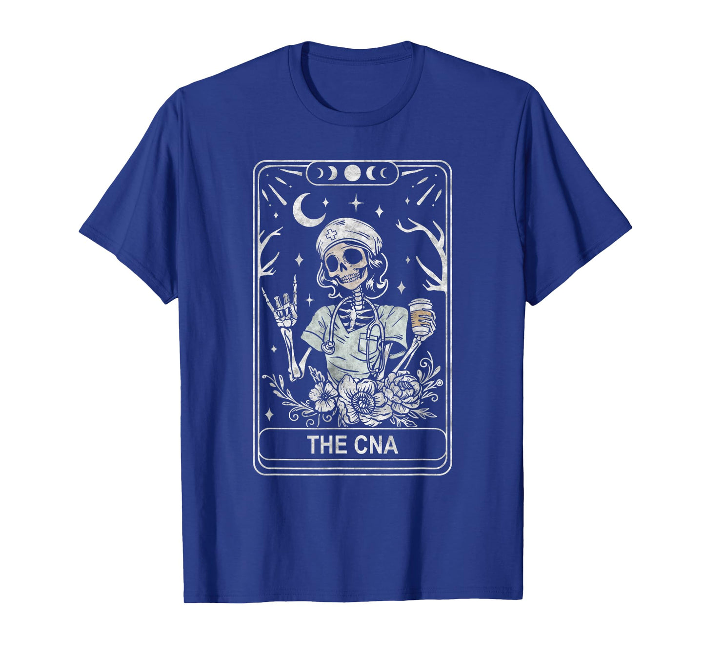 CNA Skeleton Certified Nurse Assistant Tarot Card Halloween T-Shirt