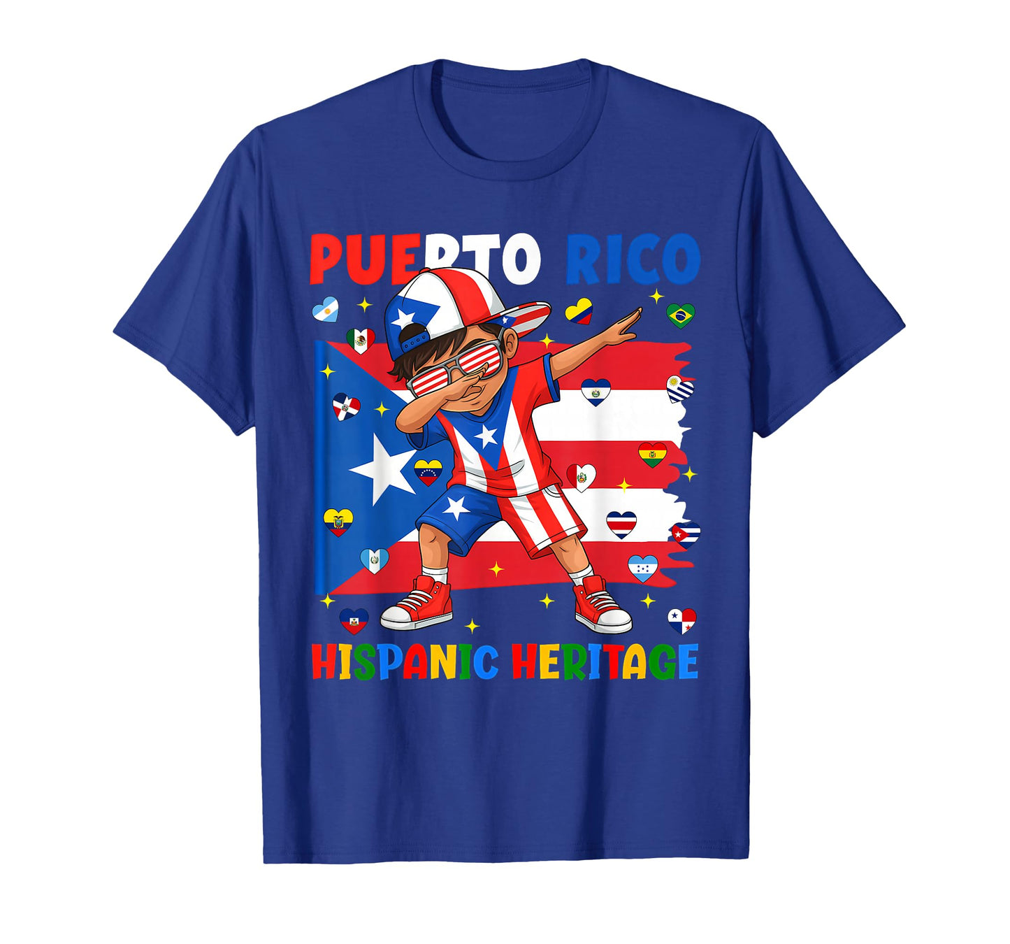 Puerto Rico Flag Puerto Rico Latin Boy Kid Hispanic Heritage T-Shirt