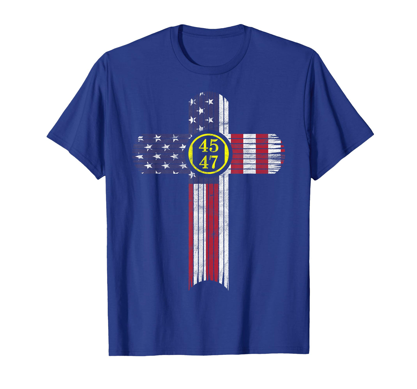 Political Republican President 45 47 Religious American Flag T-Shirt