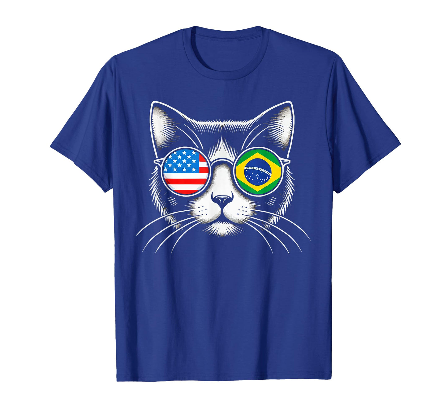 Half American Half Brazilian USA Flag Brazil America T-Shirt