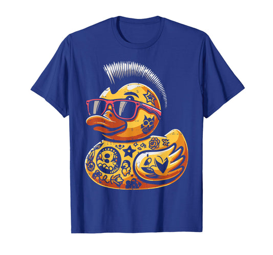 Mohawk Rubber Duck Punk Rock Rocker Toddler Boys Kid Men T-Shirt
