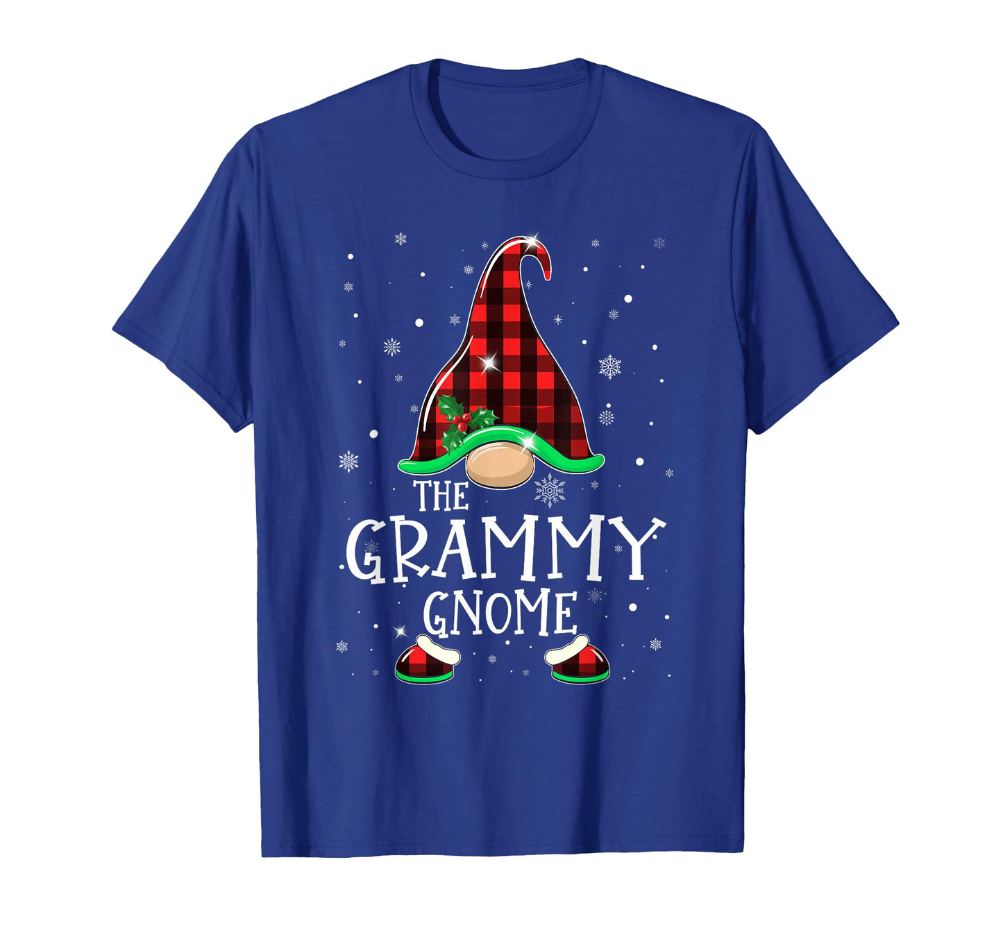 Funny GRAMMY Gnome Buffalo Plaid Matching Christmas Pajama T-Shirt