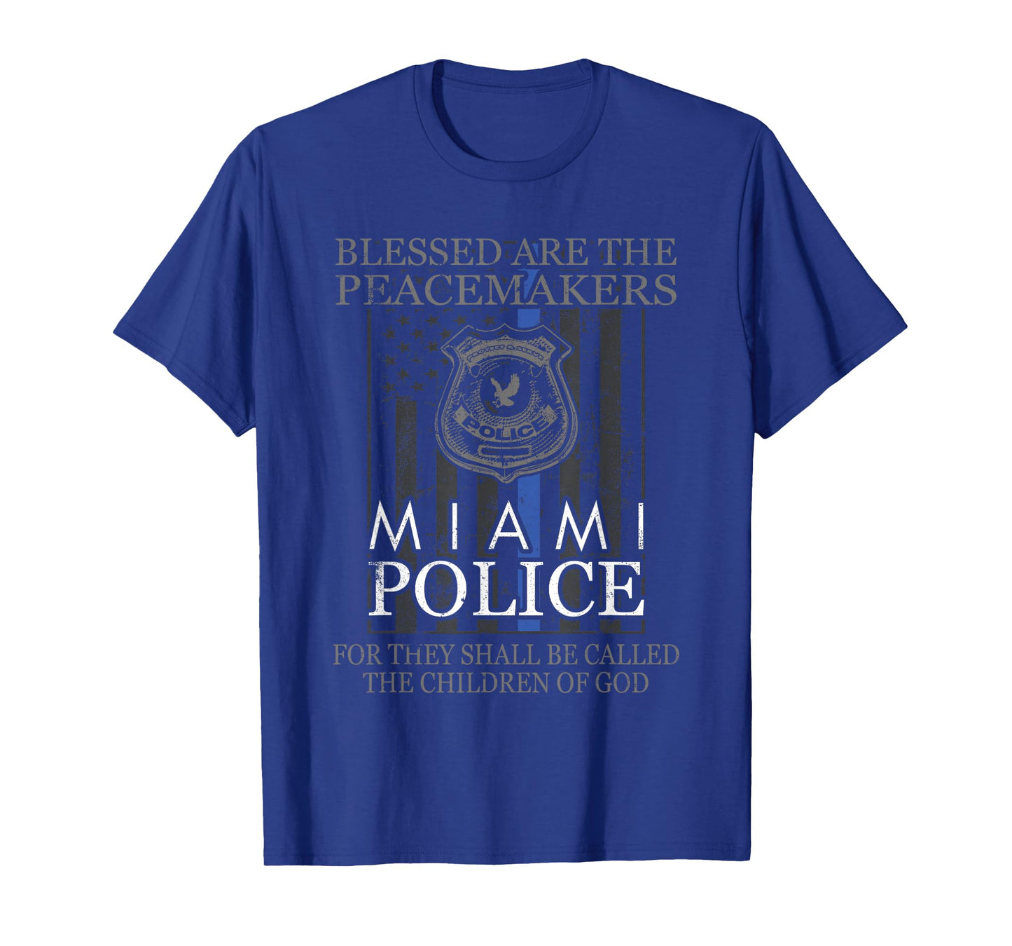 Miami Police Support Saint Michael Police Officer Prayer T-Shirt