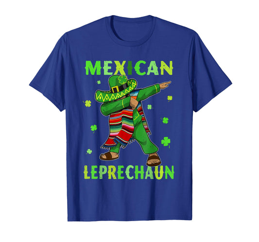 Funny Mexican Leprechaun Dabbing Mexico St Patricks Day Tee T-Shirt