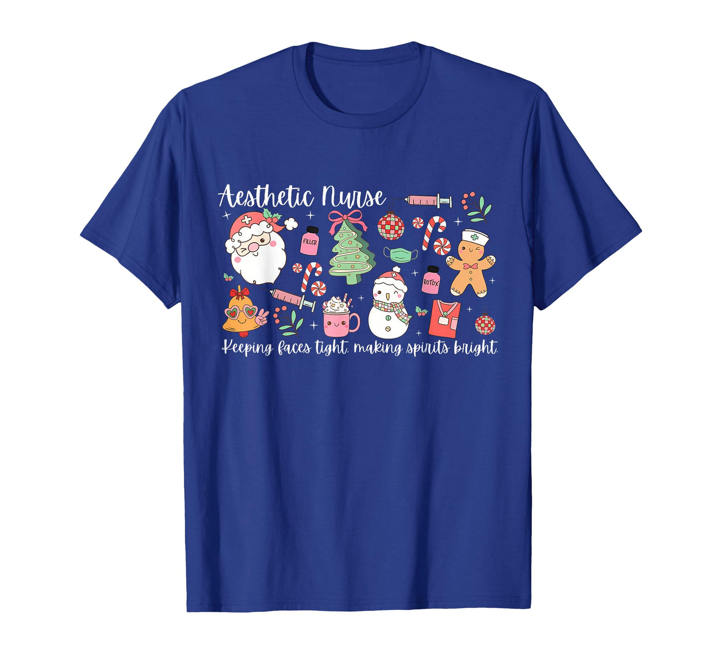 Aesthetic Nurse Santa Botox Injector RN Dermatology Xmas T-Shirt