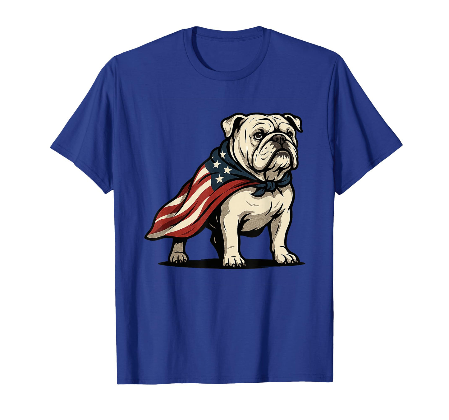 Patriotic Bulldog 4th of July Funny Dog Lover American Flag T-Shirt