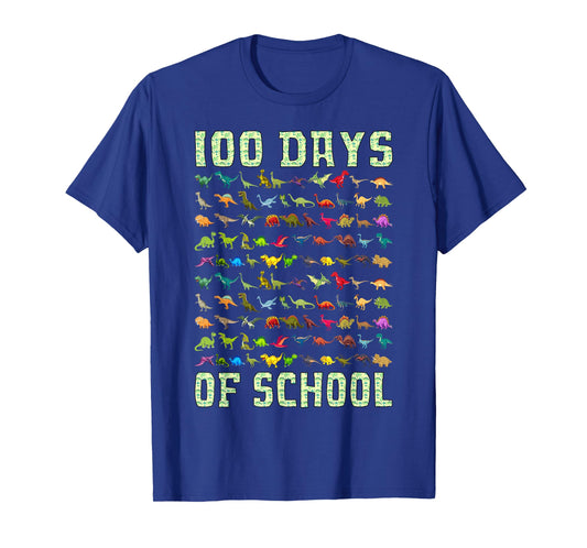 100 Days of School Dinosaur 100 Days Smarter 100th Day Kids T-Shirt
