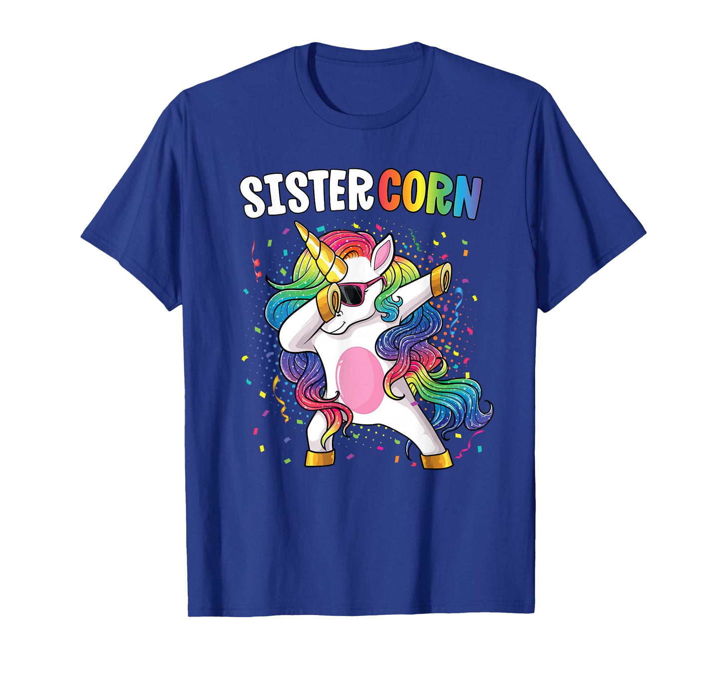 Sistercorn Girls' Shirt Unicorn Birthday Dabbing Sister T-Shirt