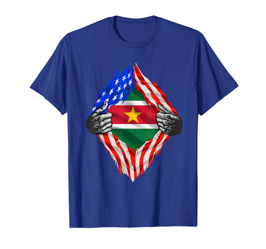 Super Surinamese Heritage Suriname Roots USA Flag T-Shirt