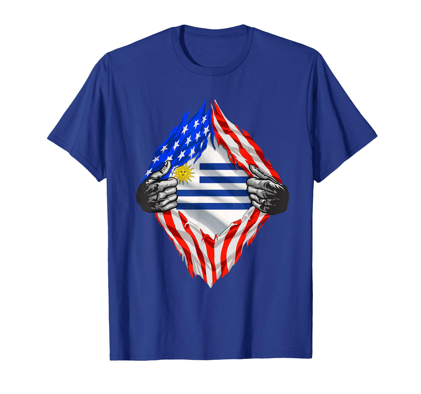 Uruguay USA Uruguay Flag Uruguayan American Hispanic Roots T-Shirt